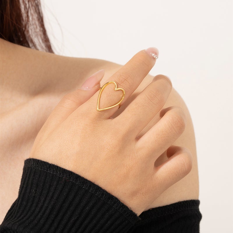 925 Sterling Silver Korean Style Ins High-Grade Love Ring For Women Niche Design Light Luxury Simple All-Match Cold Style Ring - Image 3